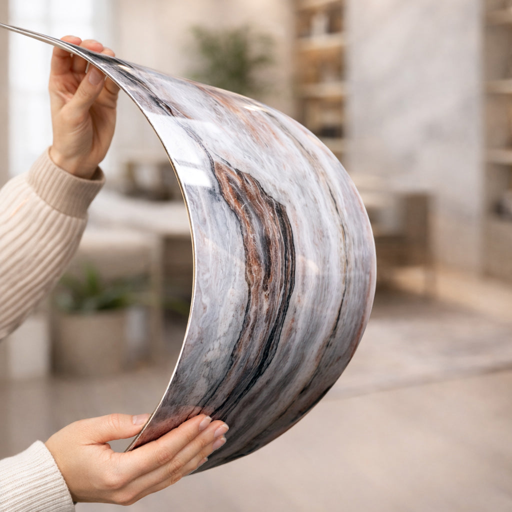 Formato de amostra de paredes curvas