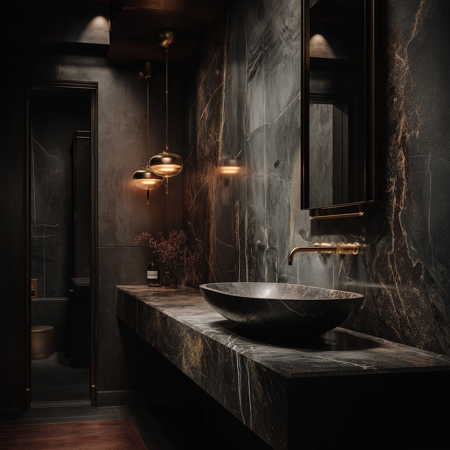 Dark, Moody & Magnetic: a Statement Powder Room – ARKdeko'