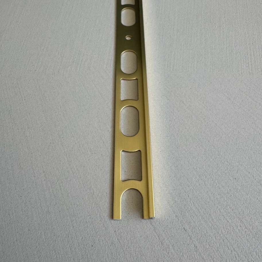 Glossy Gold Metal L-Shaped Edge Trim