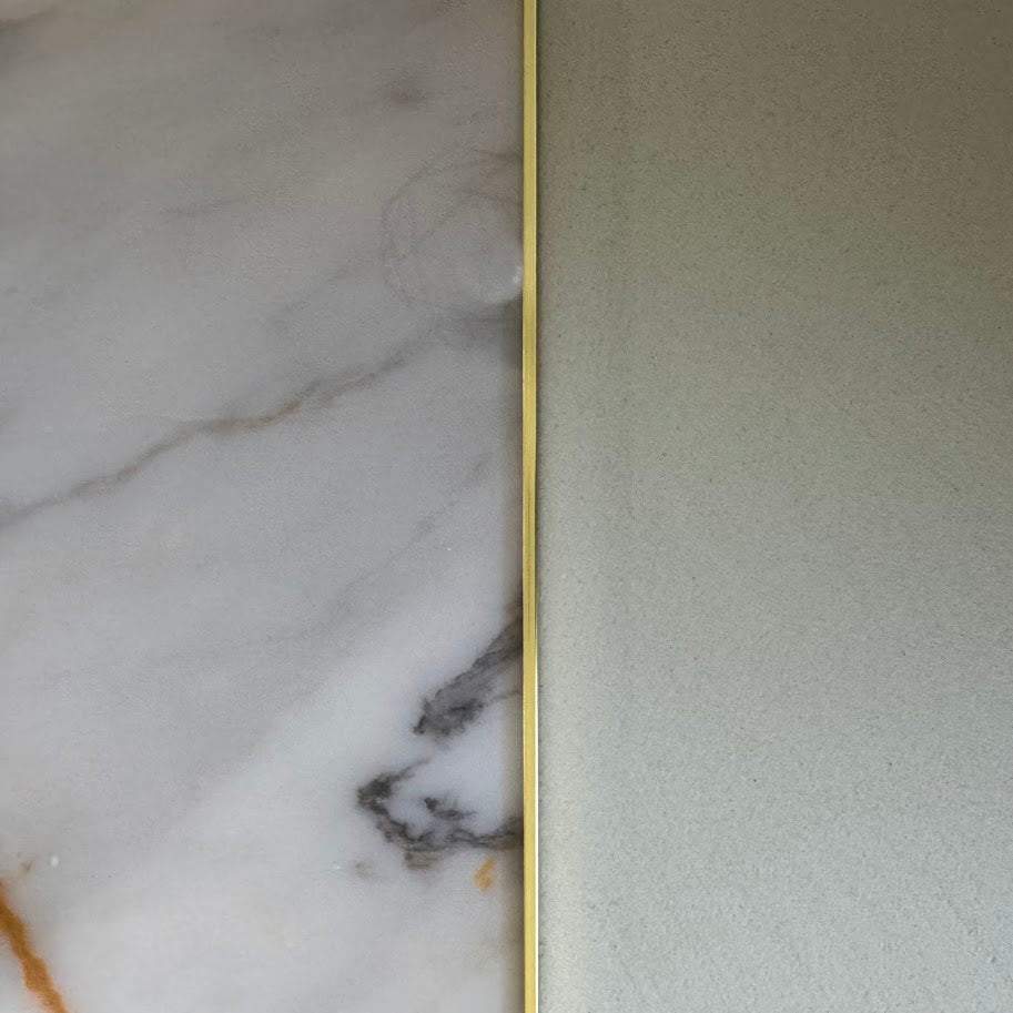 Glossy Gold Metal L-Shaped Edge Trim