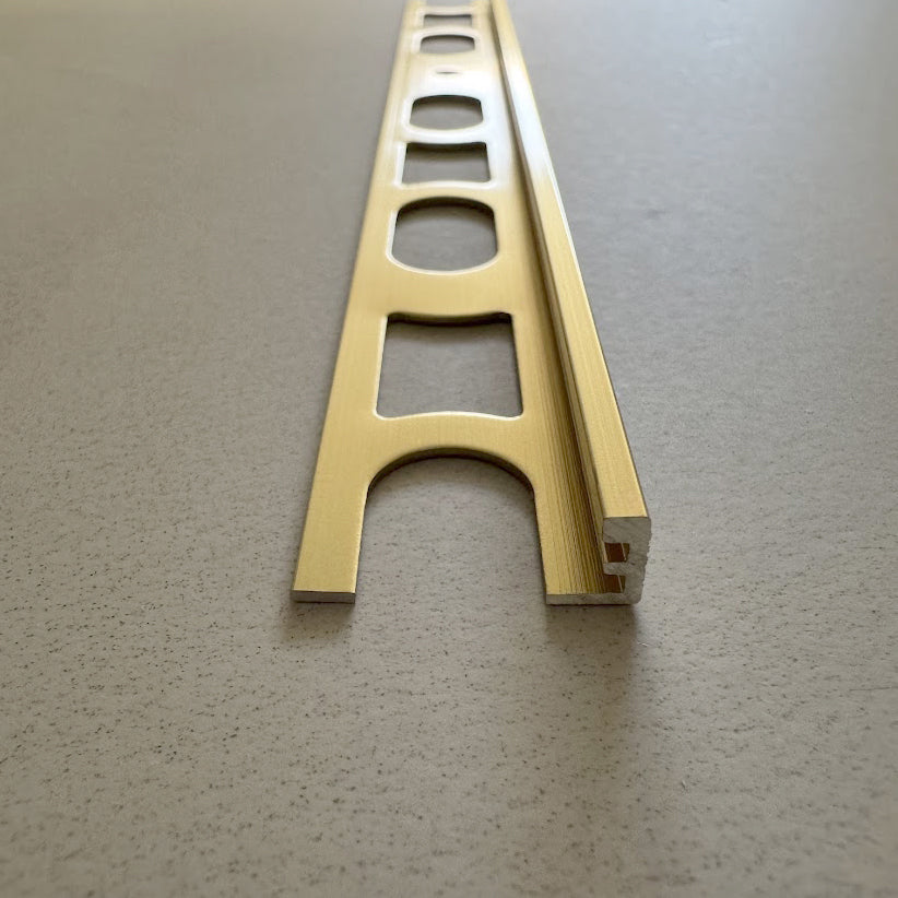 Glossy Gold Metal L-Shaped Edge Trim