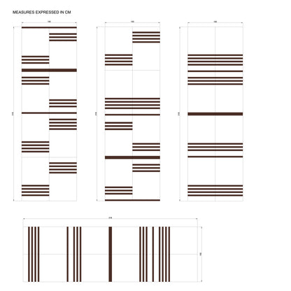 Módulos de Painéis com Efeito Mármore e Ripas de Madeira
