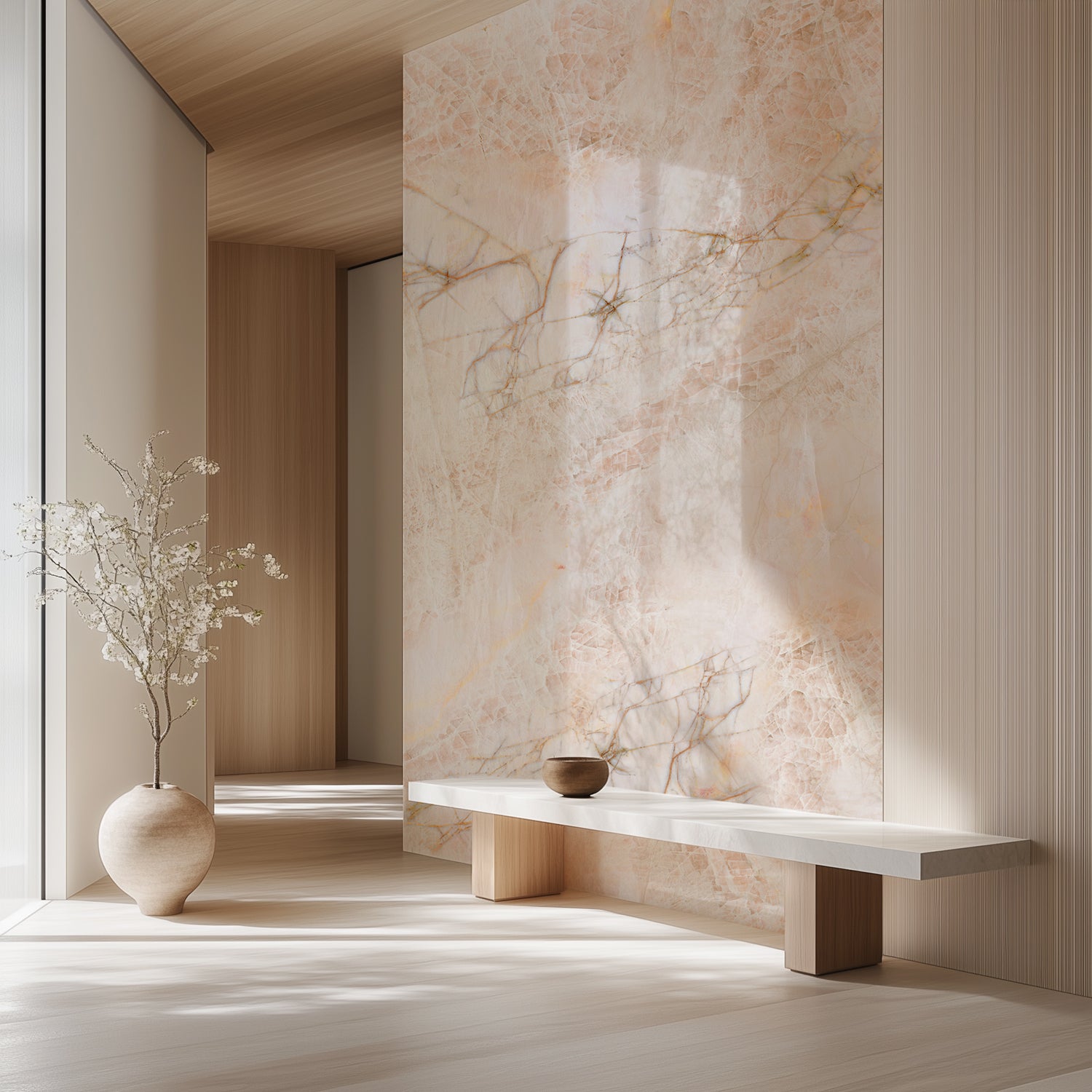 Pink Powder Marble Decorative Panel – ARKdeko'