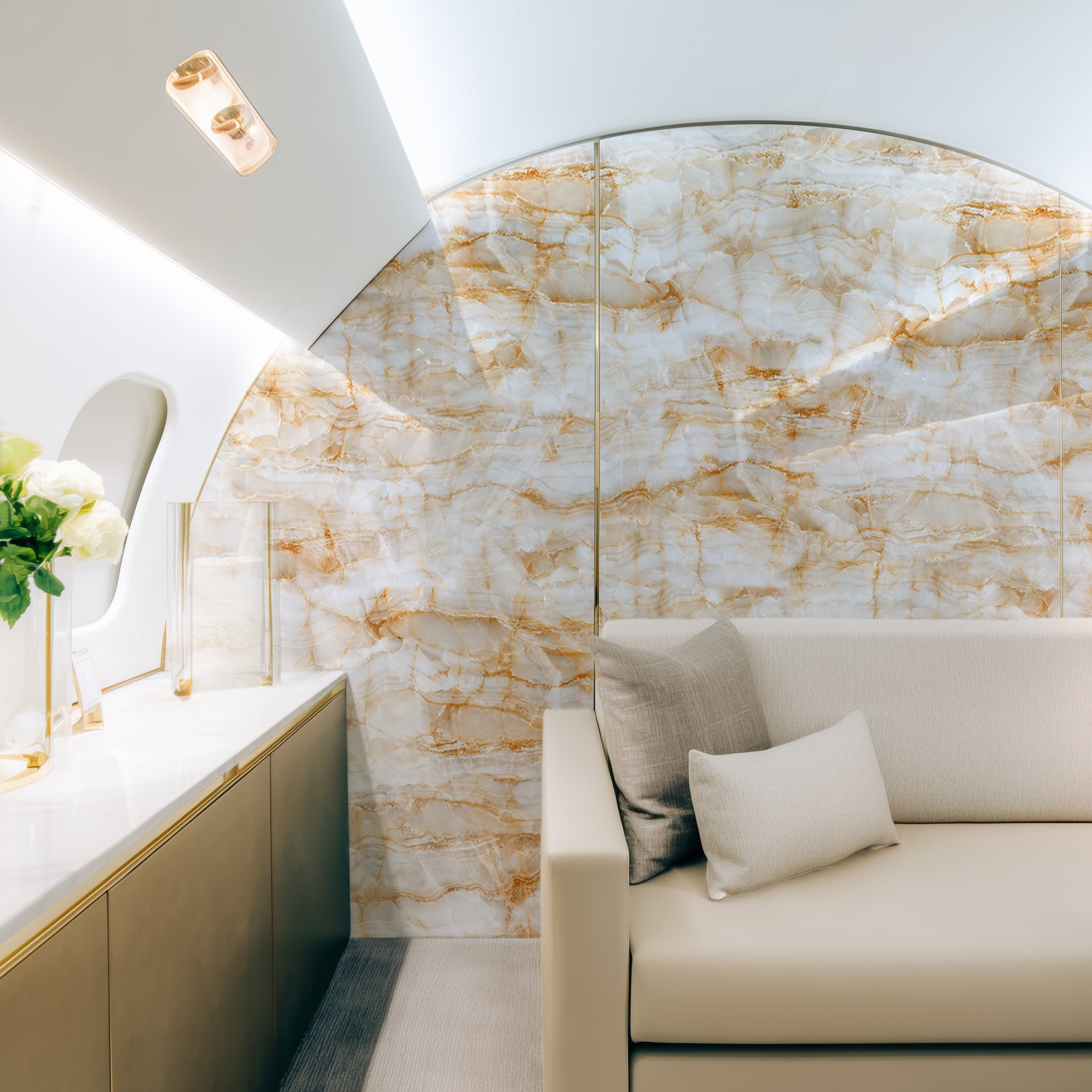 Backlit Wall Panel; Luxury Translucent Onyx-Look Feature Wall; Modern ...