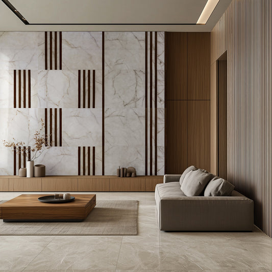 Marble and Wood Slats Modules